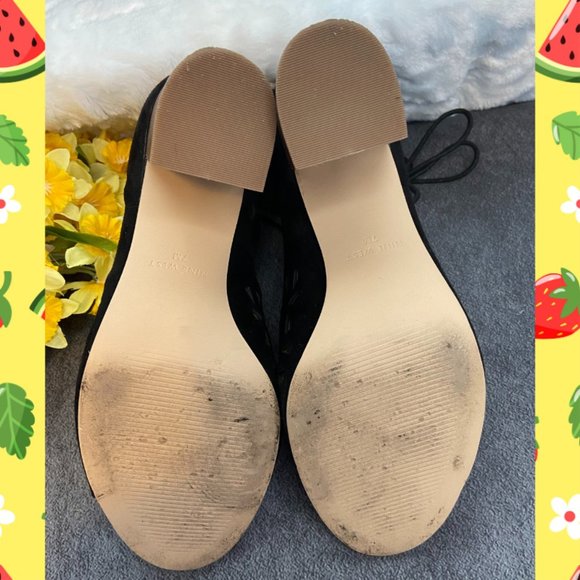 Nine West Black Gweniah Suede Sandals Size 7 - Picture 12 of 16